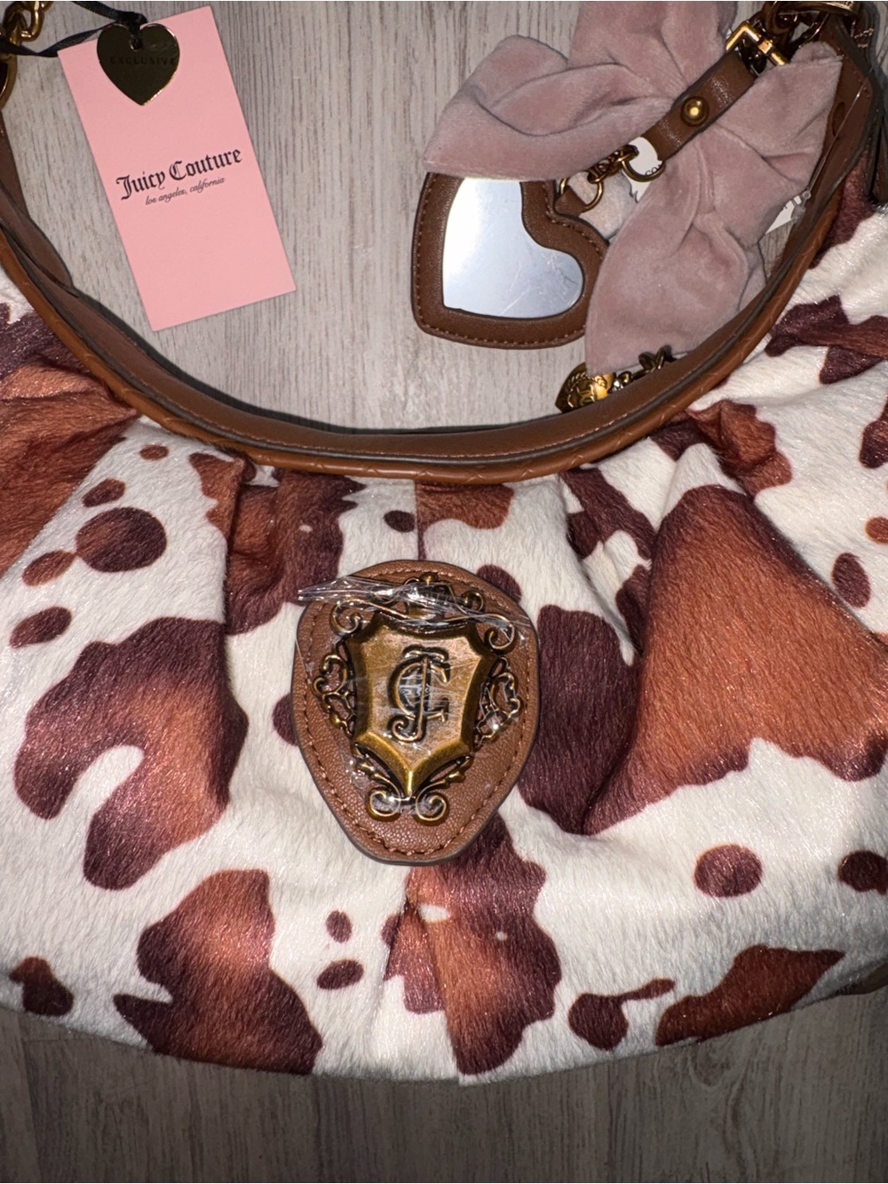 Viral Juicy Couture cow print hobo/coho - Picture 2 of 4